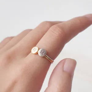 1 PC Custom Stackable Initial Ring