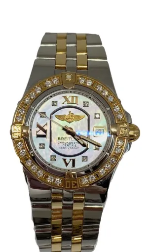 18k Rose Gold & Steel Diamond Breitling Starliner - Windrider Collection