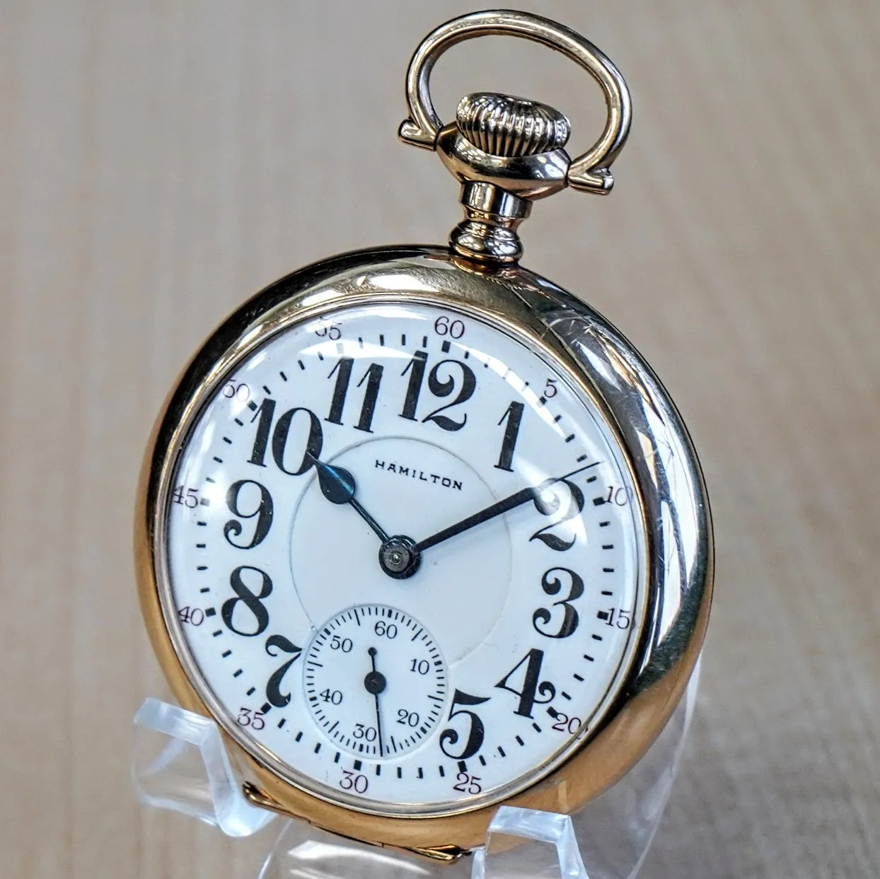 1920 HAMILTON Railroad Pocket Watch 21 Jewels Grade 992 Lever Set - Made in U.S.A.