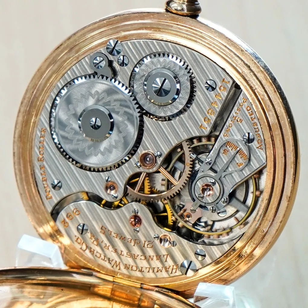 1920 HAMILTON Railroad Pocket Watch 21 Jewels Grade 992 Lever Set - Made in U.S.A.