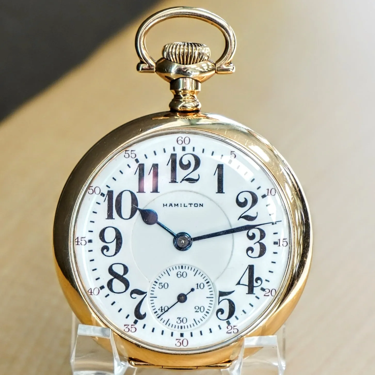 1920 HAMILTON Railroad Pocket Watch 21 Jewels Grade 992 Lever Set - Made in U.S.A.