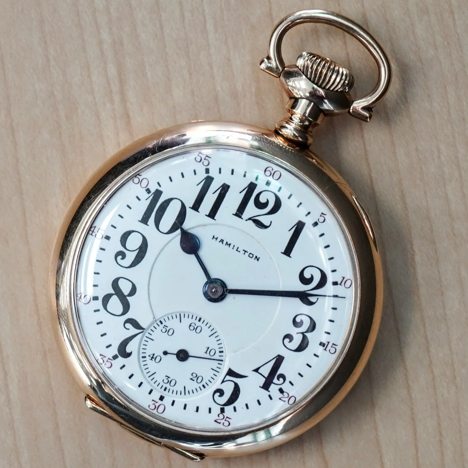 1920 HAMILTON Railroad Pocket Watch 21 Jewels Grade 992 Lever Set - Made in U.S.A.