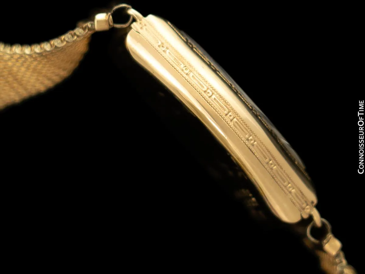 1930's Rolex Art Nouveau Vintage Ladies Tonneau Watch - 9K Rose Gold
