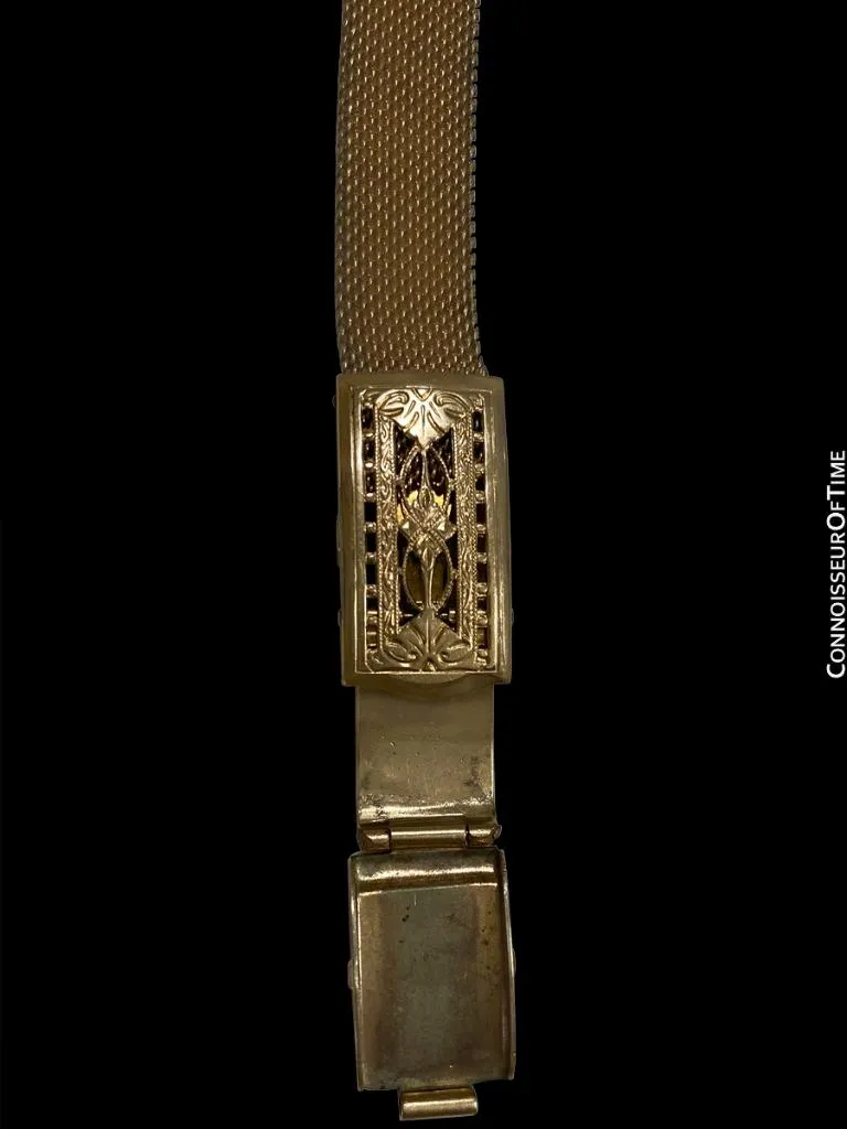 1930's Rolex Art Nouveau Vintage Ladies Tonneau Watch - 9K Rose Gold