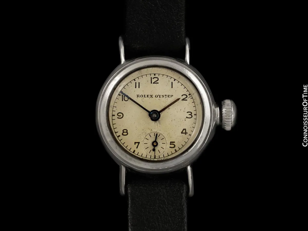 1942 Rolex Oyster WWII Vintage Ladies Ref. 4060 Handwound Watch with Box - Stainless Steel