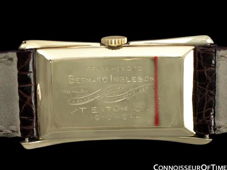 1944 Rolex Prince Brancard Eaton 1/4 Century Doctor's Watch with Box - 14K Gold