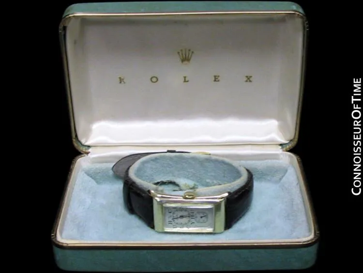 1944 Rolex Prince Brancard Eaton 1/4 Century Doctor's Watch with Box - 14K Gold