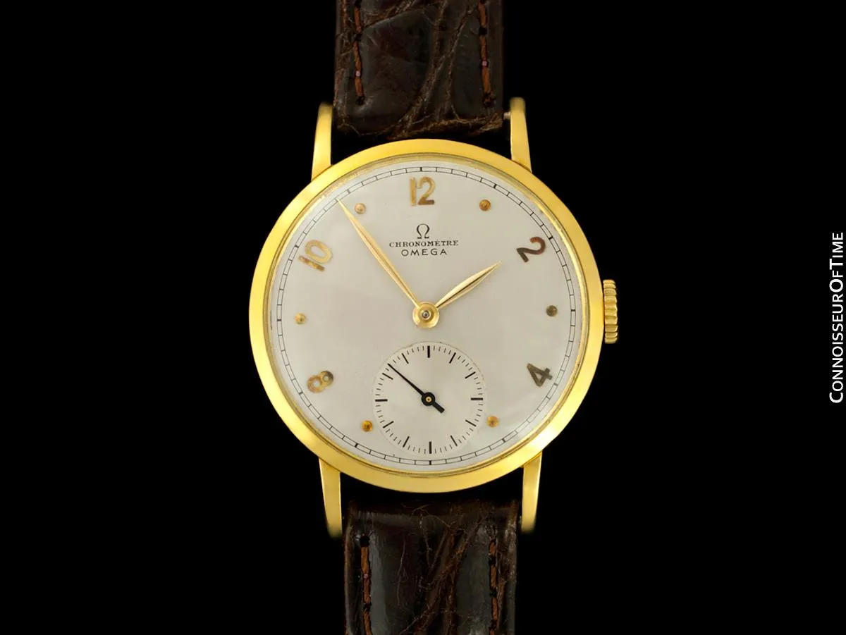 1945 Omega Vintage Mens Chronometer - Famous Cal. 30 T2 RG - 18K Gold