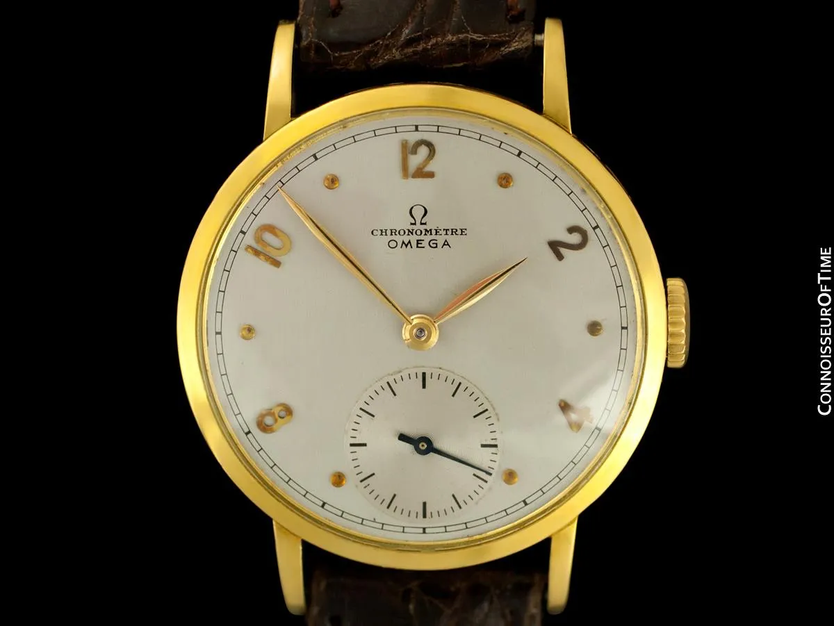1945 Omega Vintage Mens Chronometer - Famous Cal. 30 T2 RG - 18K Gold