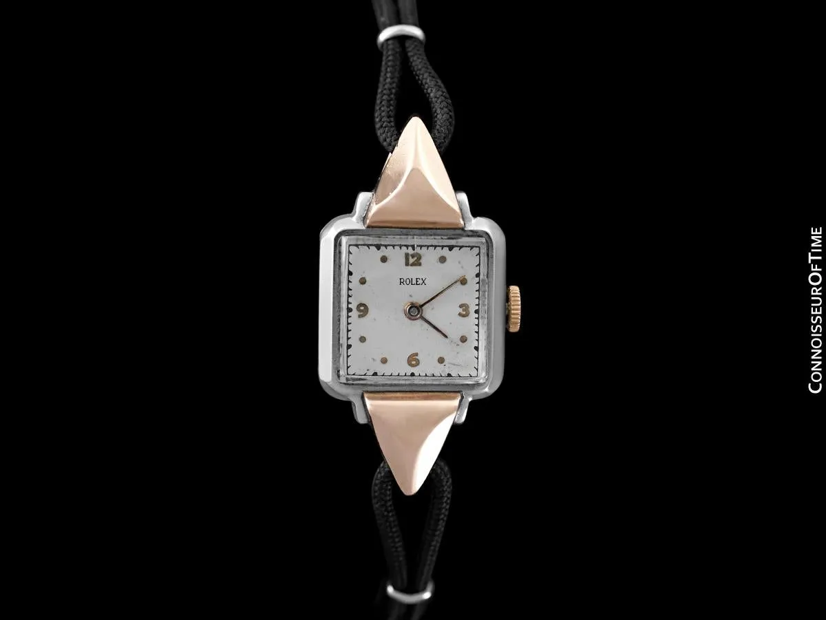 1946 Rolex Vintage Ladies 2-Tone Dress Watch - Stainless Steel & 18K Rose Gold