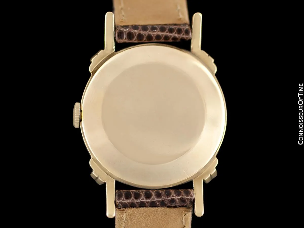 1947 Jaeger-LeCoultre Vintage Mens Midsize Watch, Beautiful Case - 14K Gold