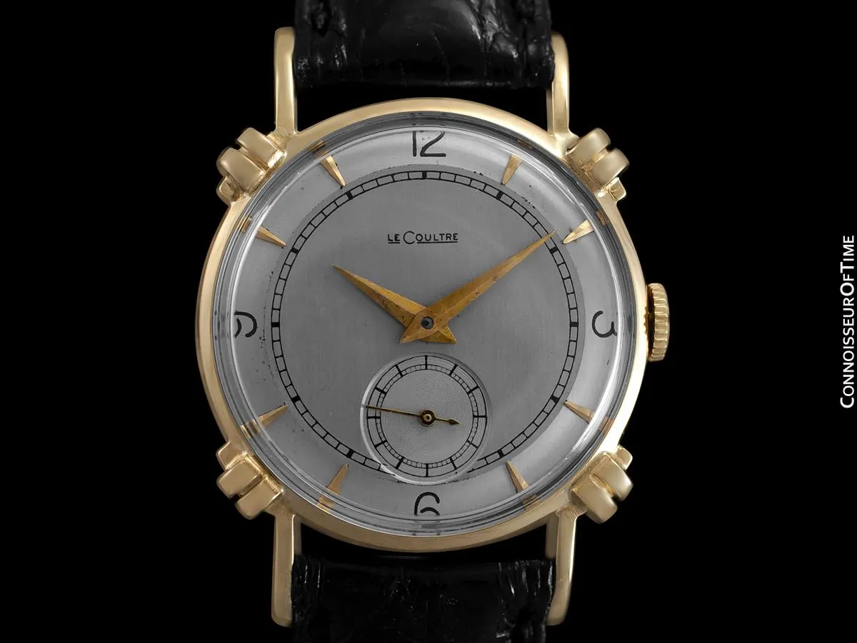 1948 Jaeger-LeCoultre Vintage Mens Midsize Watch, Beautiful Case - 14K Gold