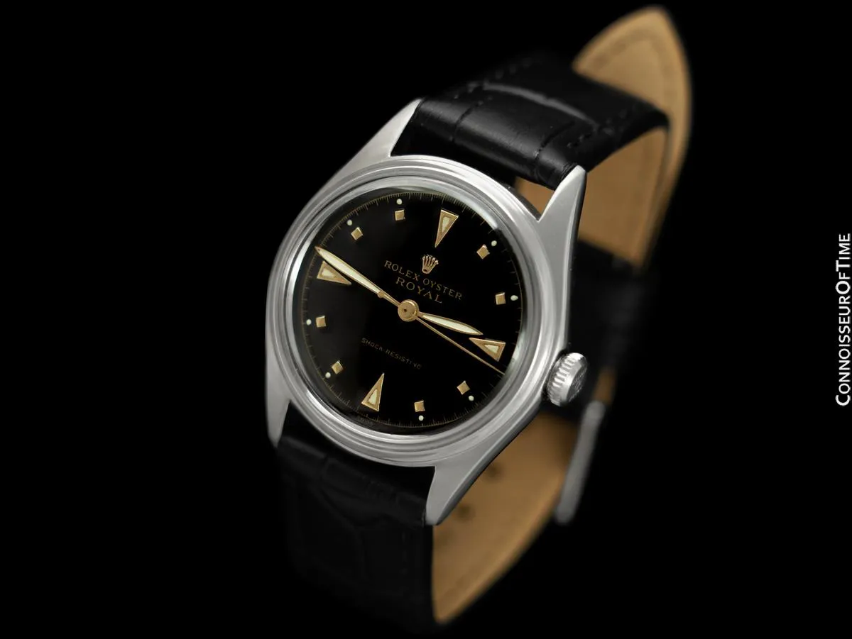 1948 Rolex Oyster Royal Mens Vintage "Shock Resisting" Watch, Stainless Steel - Classic & Uncommon Design