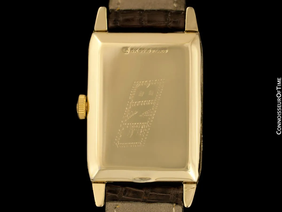 1949 LeCoultre Vintage Mens Triple Date Moon Phase Calendar Watch - 10K Gold Filled