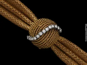 1950's Omega Ladies Vintage Cocktail Covered 18K Gold & Diamond Watch - All Original