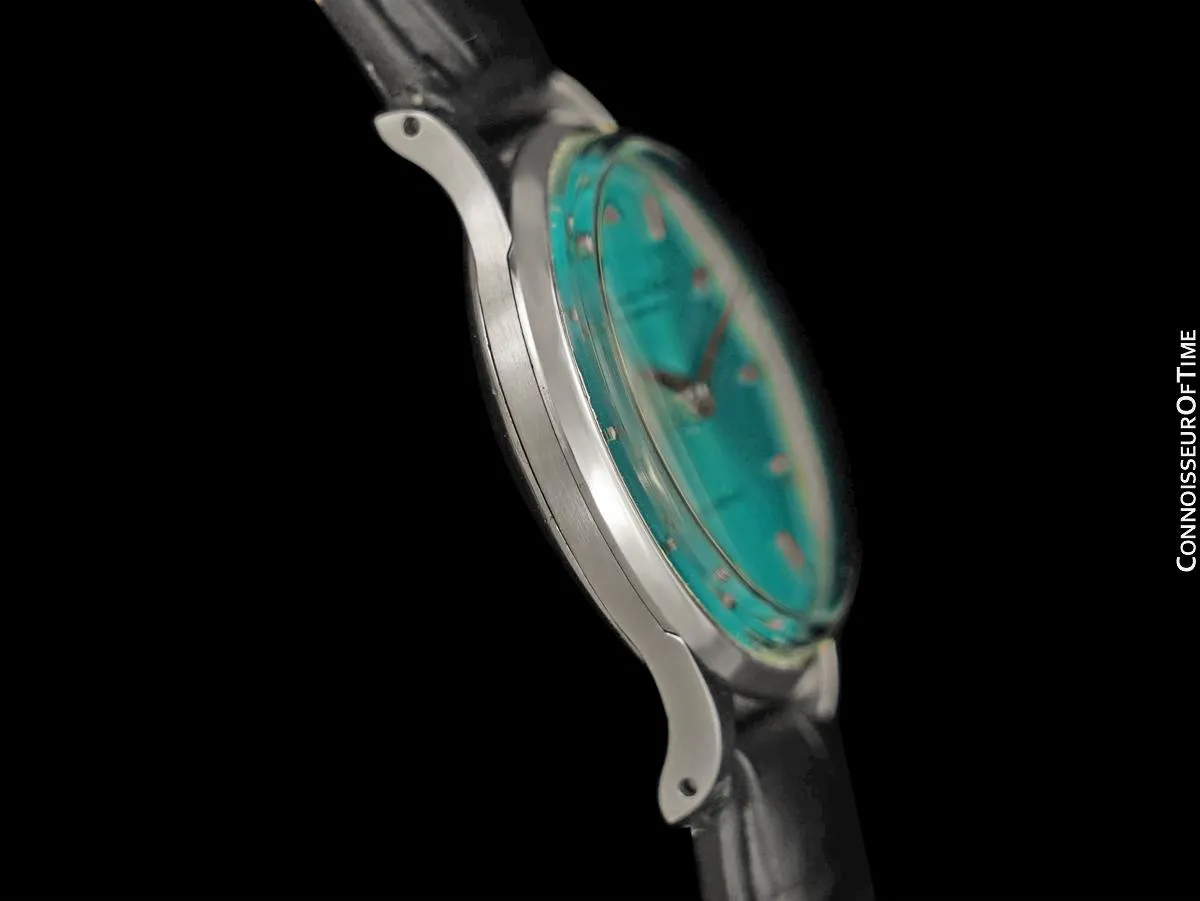 1952 IWC Vintage Mens Cal. 852 Automatic Watch with Tiffany Blue Dial - Stainless Steel