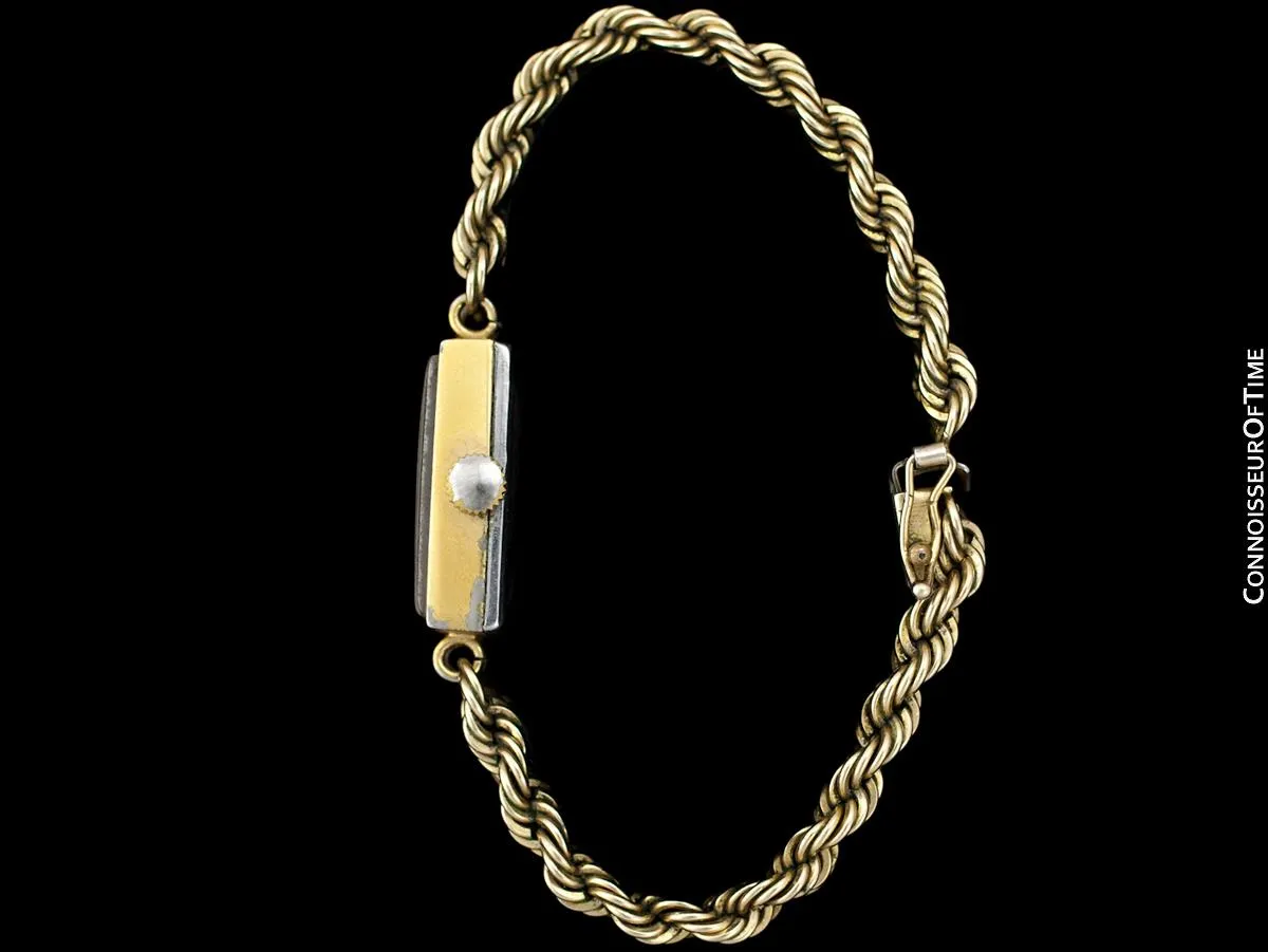 1953 Swiss Pedre Vintage Ladies 14K Gold Plated Watch - Owned & Worn by Actress Loretta Young