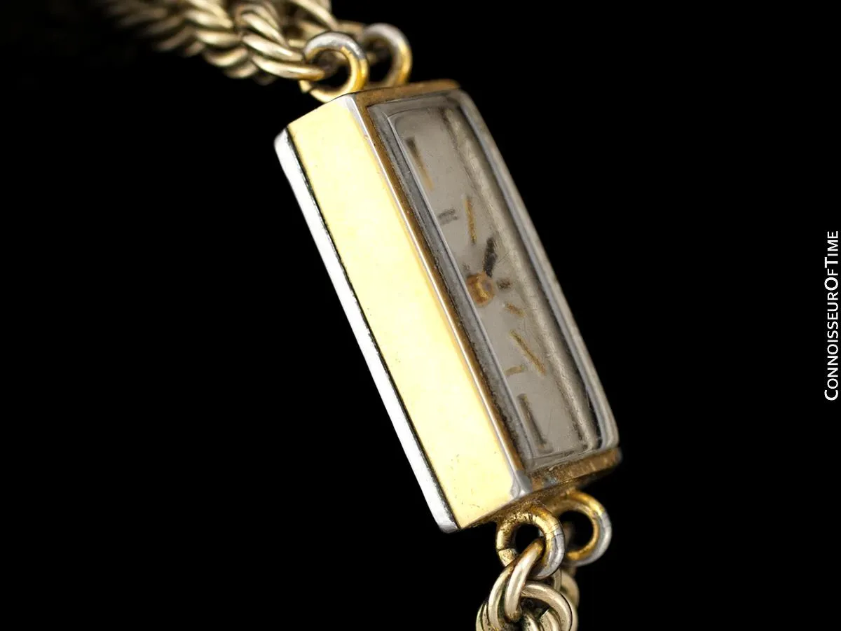 1953 Swiss Pedre Vintage Ladies 14K Gold Plated Watch - Owned & Worn by Actress Loretta Young