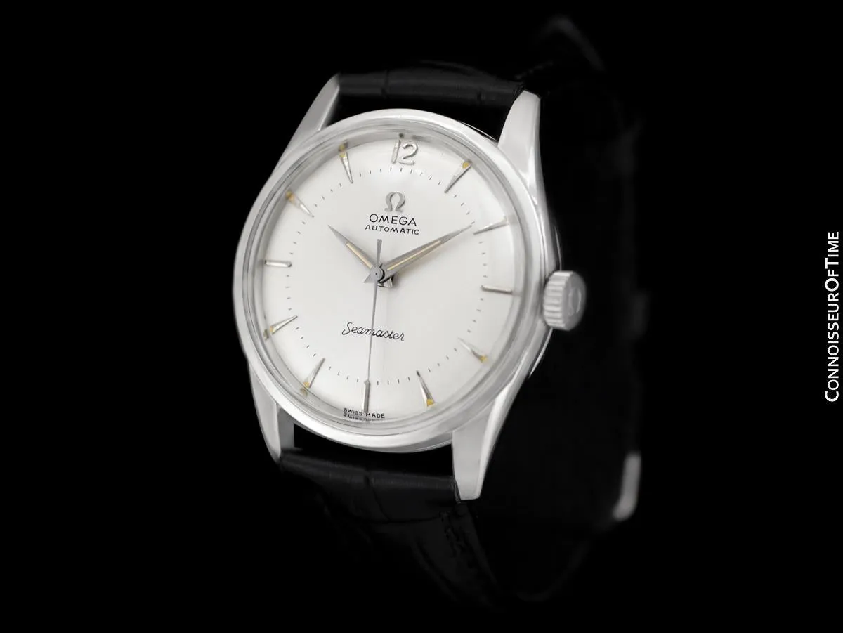 1956 Omega Seamaster Mens Vintage Calatrava Automatic Cal. 500 Watch - Stainless Steel