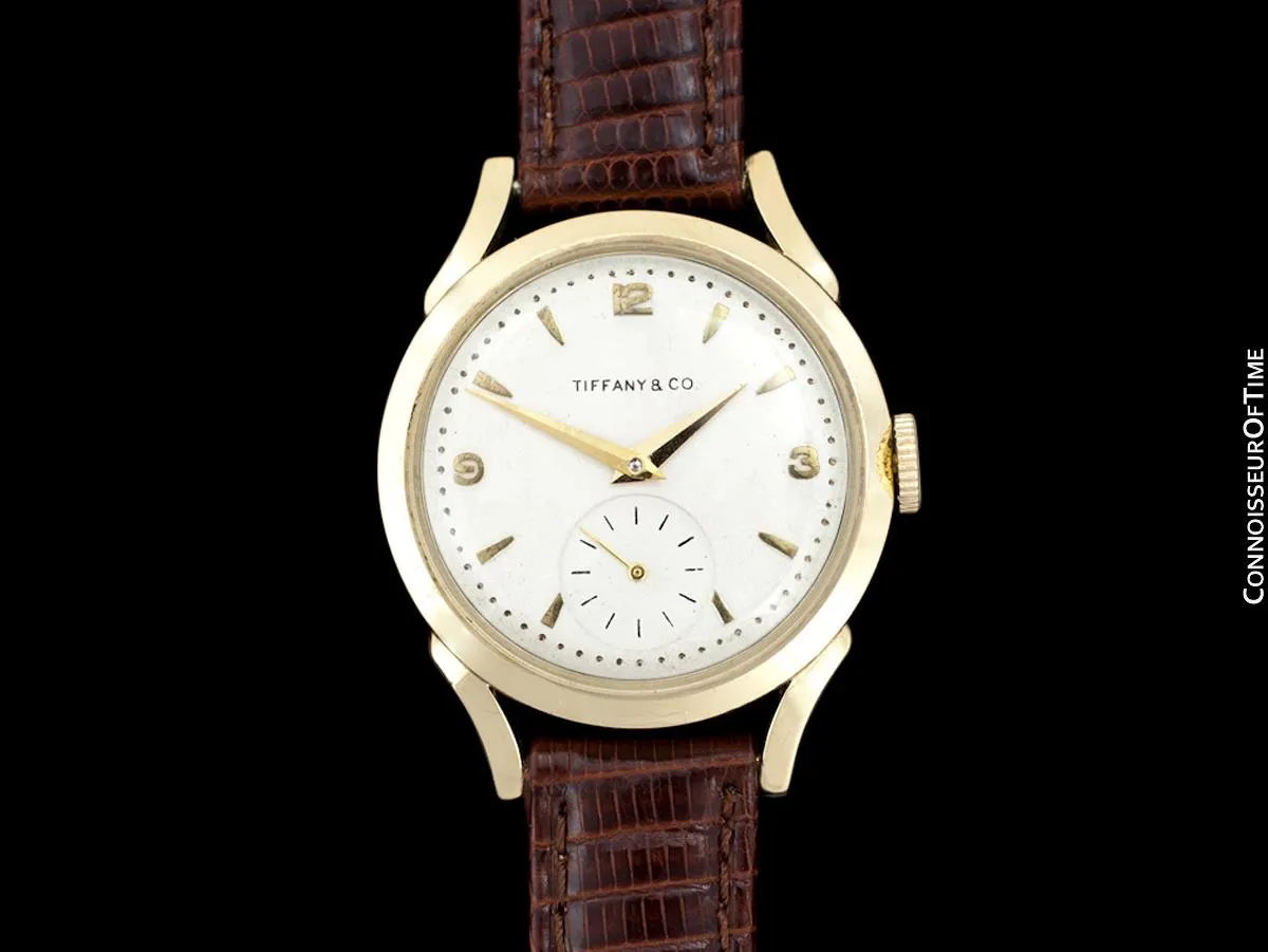 1956 Tiffany & Co. "Futuramic" Mens Vintage Thin Automatic Watch - 14K Gold