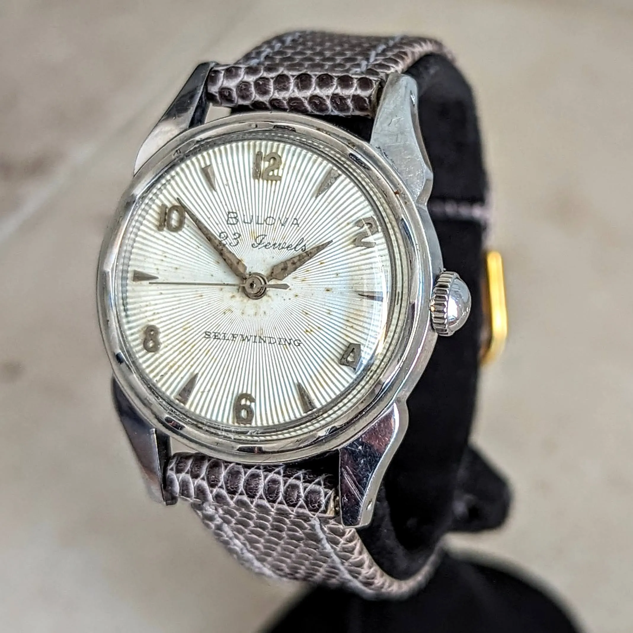 1957 BULOVA 23 “B” Selfwinding Wristwatch Cal. 10BPAC 6 ADJ’s 23 Jewels U.S.A. Made Watch