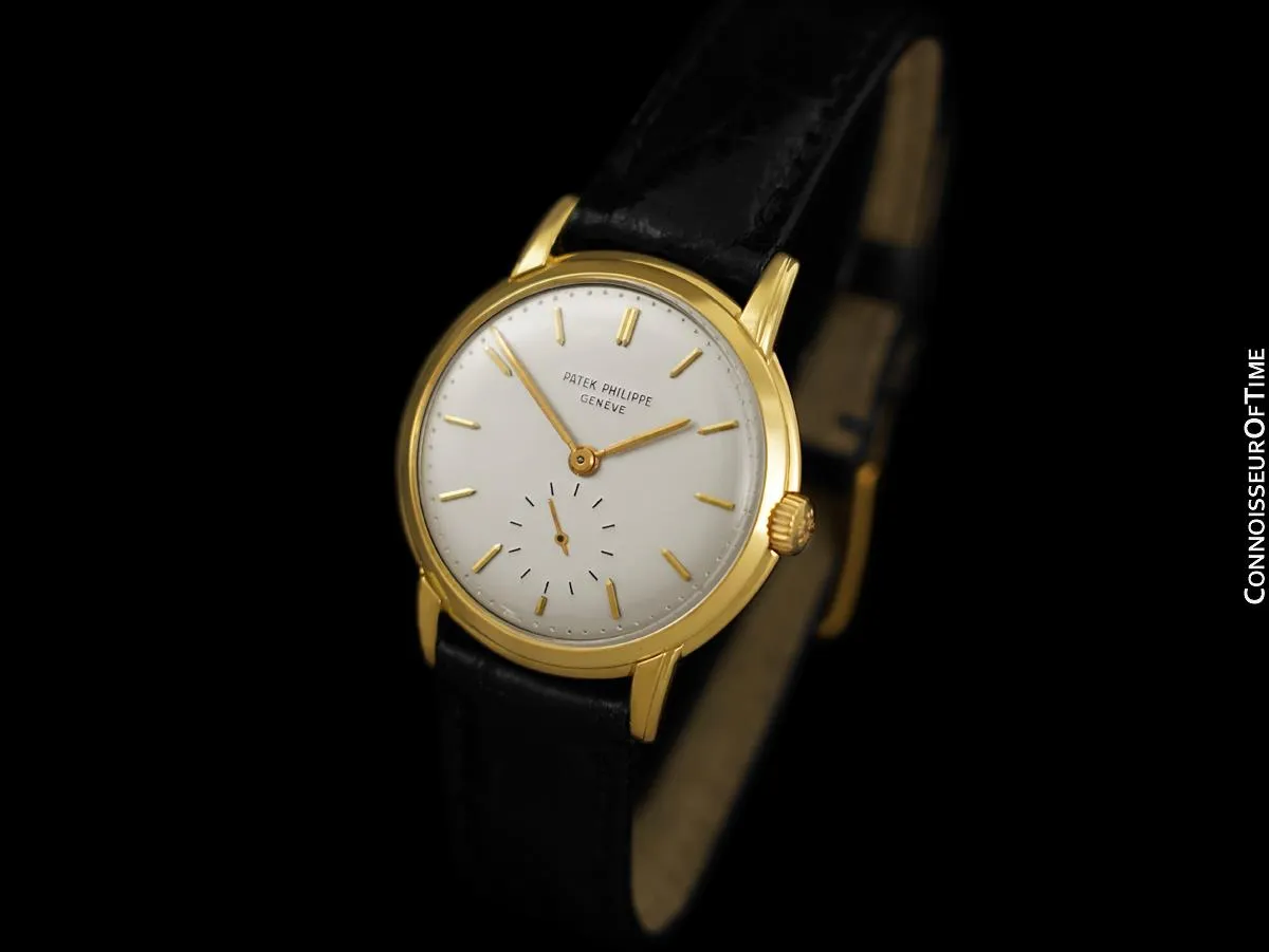 1957 Patek Philippe Vintage Mens Calatrava Watch, Ref. 2484 - 18K Gold
