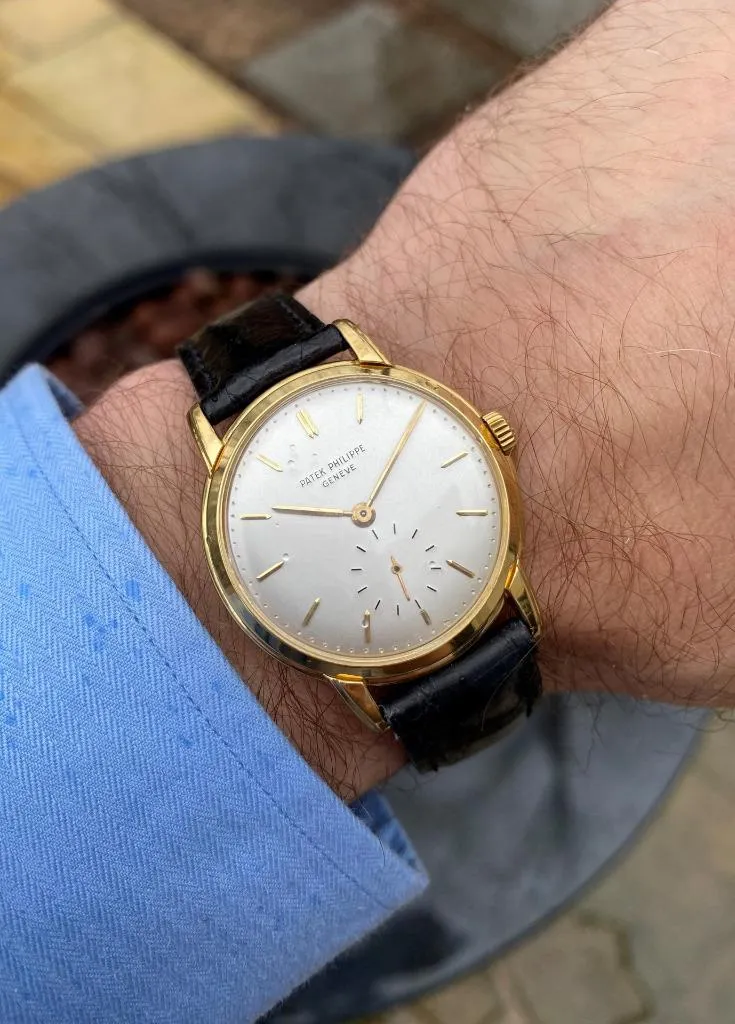 1957 Patek Philippe Vintage Mens Calatrava Watch, Ref. 2484 - 18K Gold