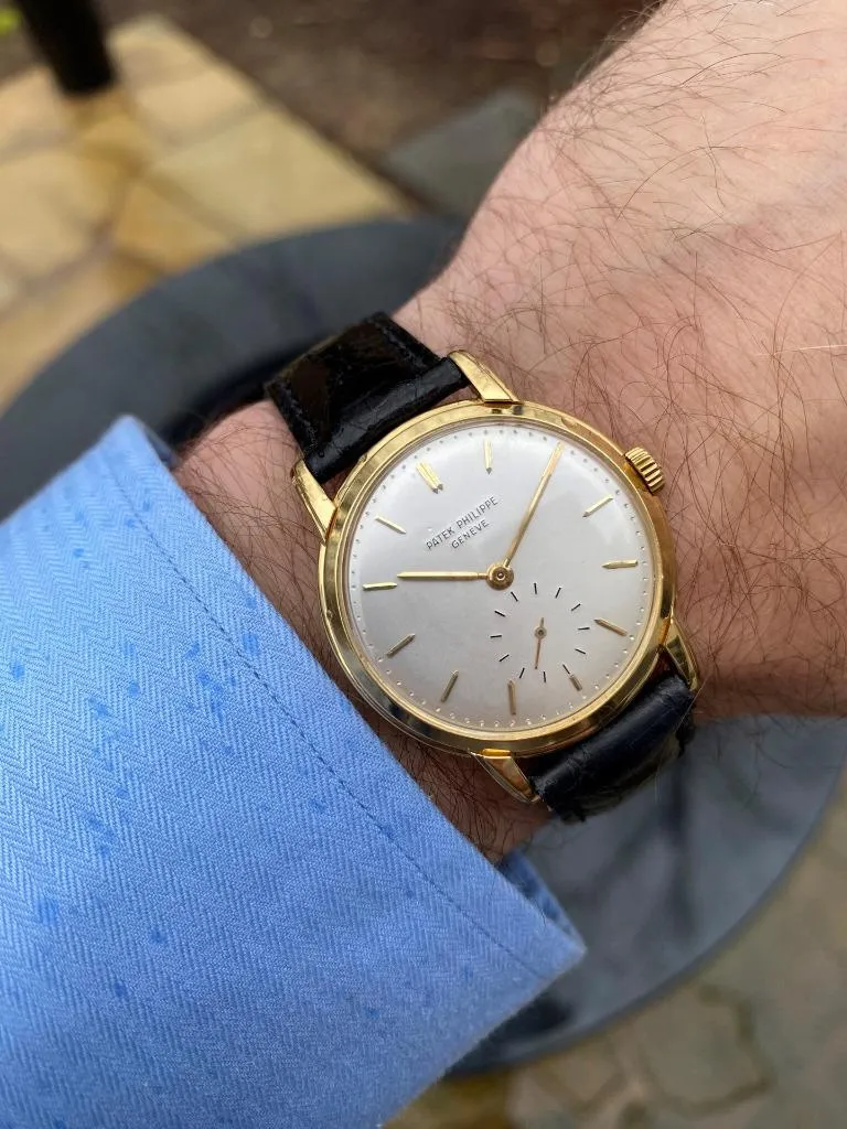1957 Patek Philippe Vintage Mens Calatrava Watch, Ref. 2484 - 18K Gold