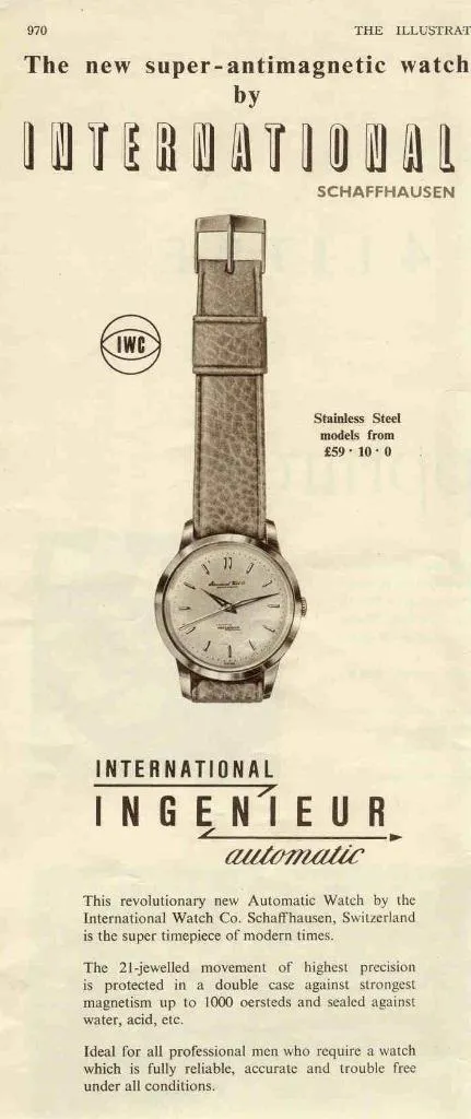 1958 IWC Ingenieur Vintage Mens Watch with Date Ref. 666 AD - Stainless Steel