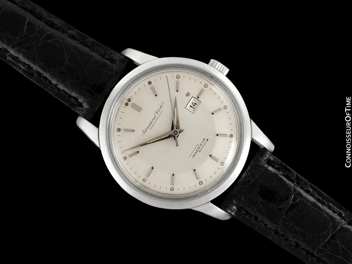 1958 IWC Ingenieur Vintage Mens Watch with Date Ref. 666 AD - Stainless Steel