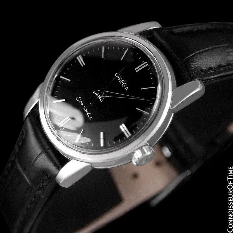 1958 Omega Seamaster Vintage Mens Calatrava Classic Handwound Watch - Stainless Steel