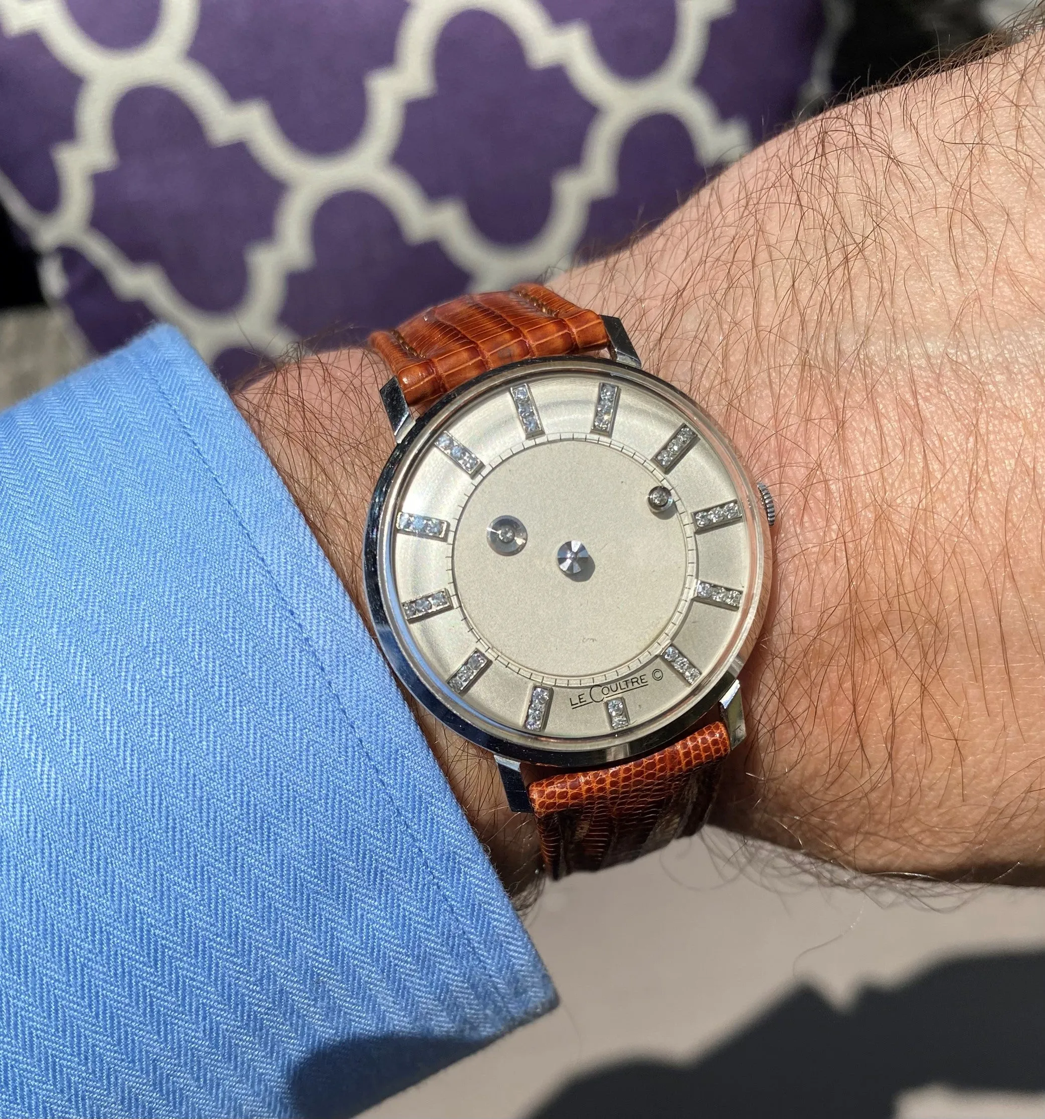 1959 Jaeger-LeCoultre / Vacheron & Constantin Vintage Galaxy Mystery Dial - 14K White Gold & Diamonds