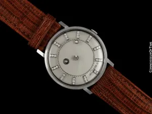 1959 Jaeger-LeCoultre / Vacheron & Constantin Vintage Galaxy Mystery Dial - 14K White Gold & Diamonds