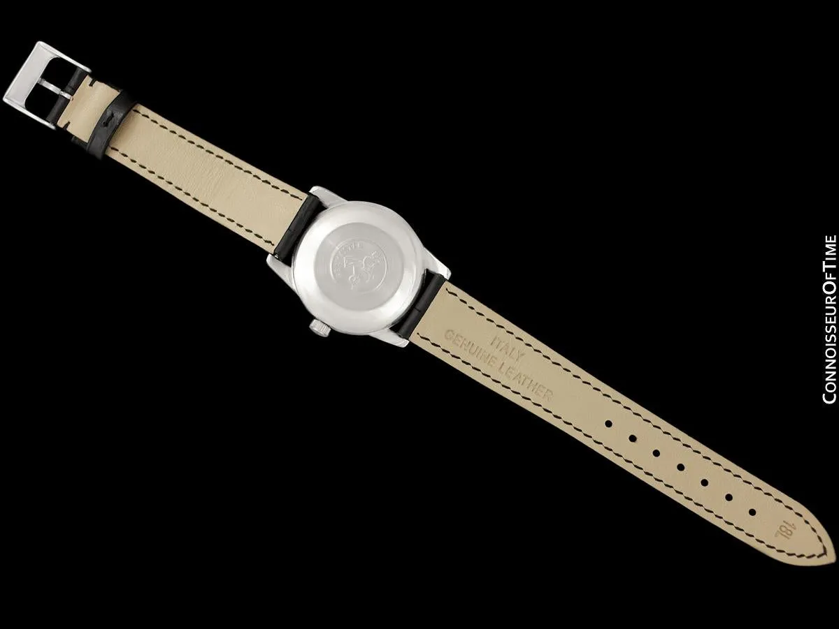 1960 Omega Seamaster Mens Vintage Calatrava Automatic Watch with Crosshair Dial - Stainless Steel