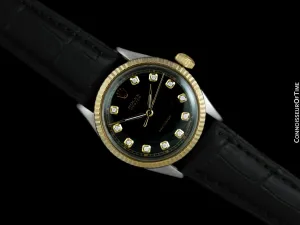 1960 Rolex Oyster Precision Ref. 6480 Vintage Mens Watch - Stainless Steel, 18K Gold & Diamonds