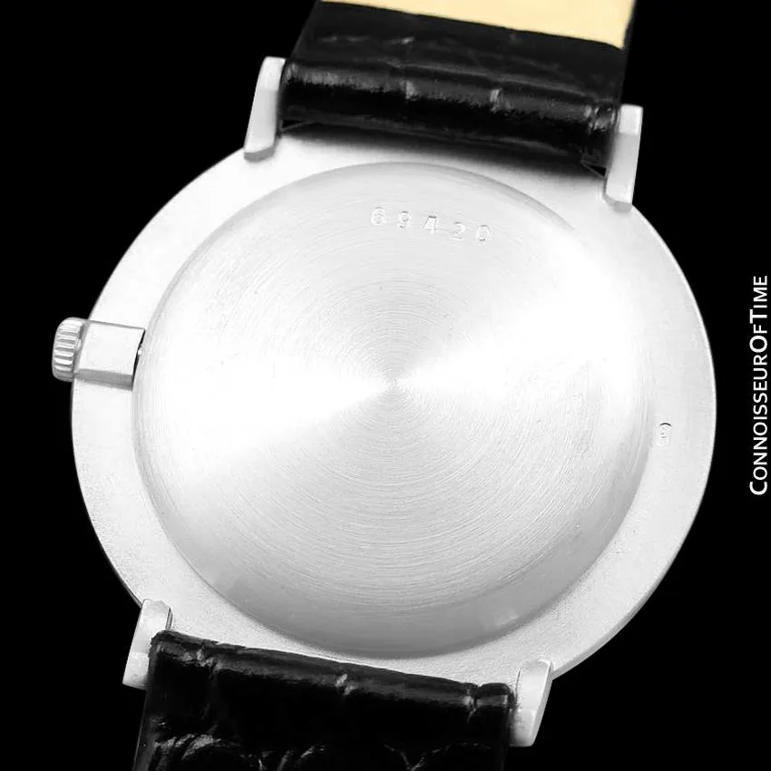 1960's Audemars Piguet Vintage Mens Full Size Thin Dress Watch - 18K White Gold