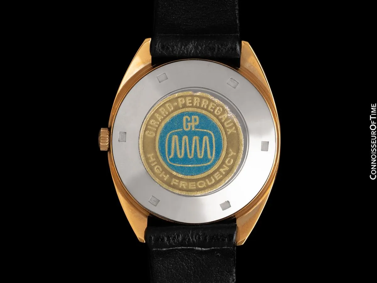 1960's Girard Perregaux Vintage HF High Frequency 18K Gold Plated Chronometer Watch - New Old Stock with Sticker