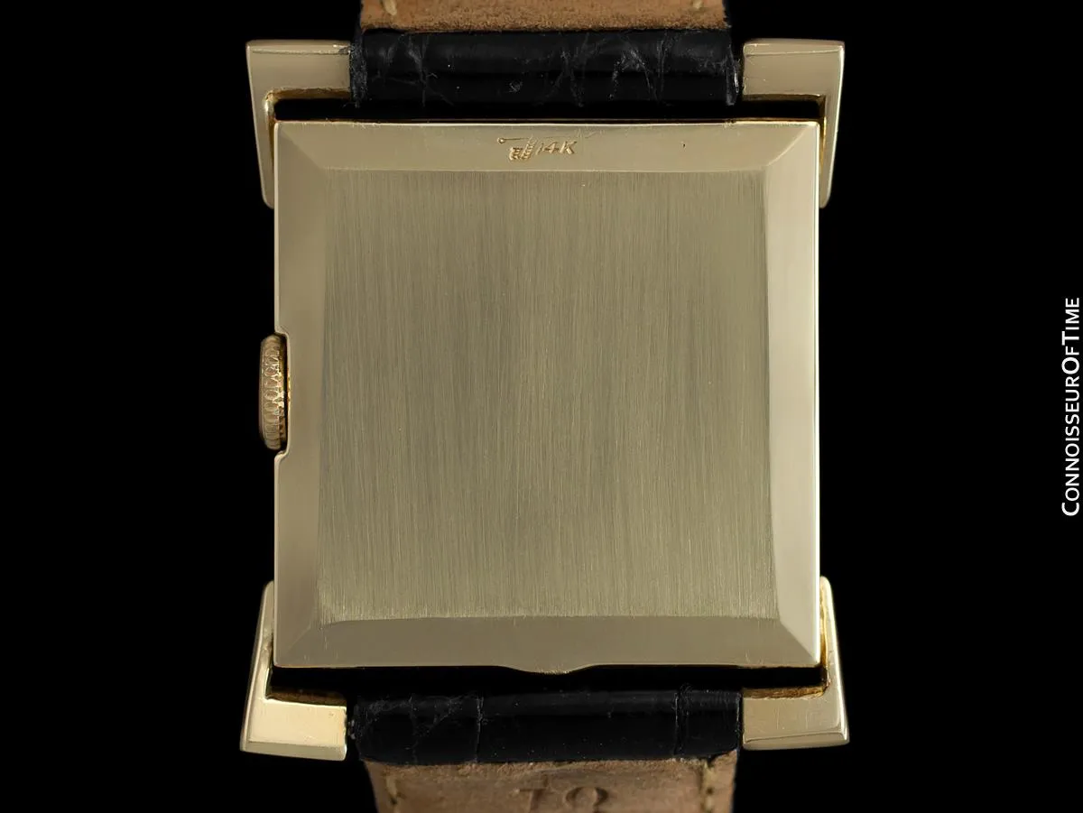 1960's Girard Perregaux Vintage Mens Pagoda Style Lug Watch - 14K Gold