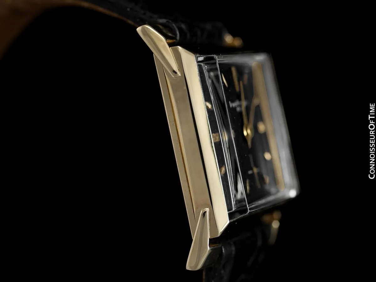 1960's Girard Perregaux Vintage Mens Pagoda Style Lug Watch - 14K Gold