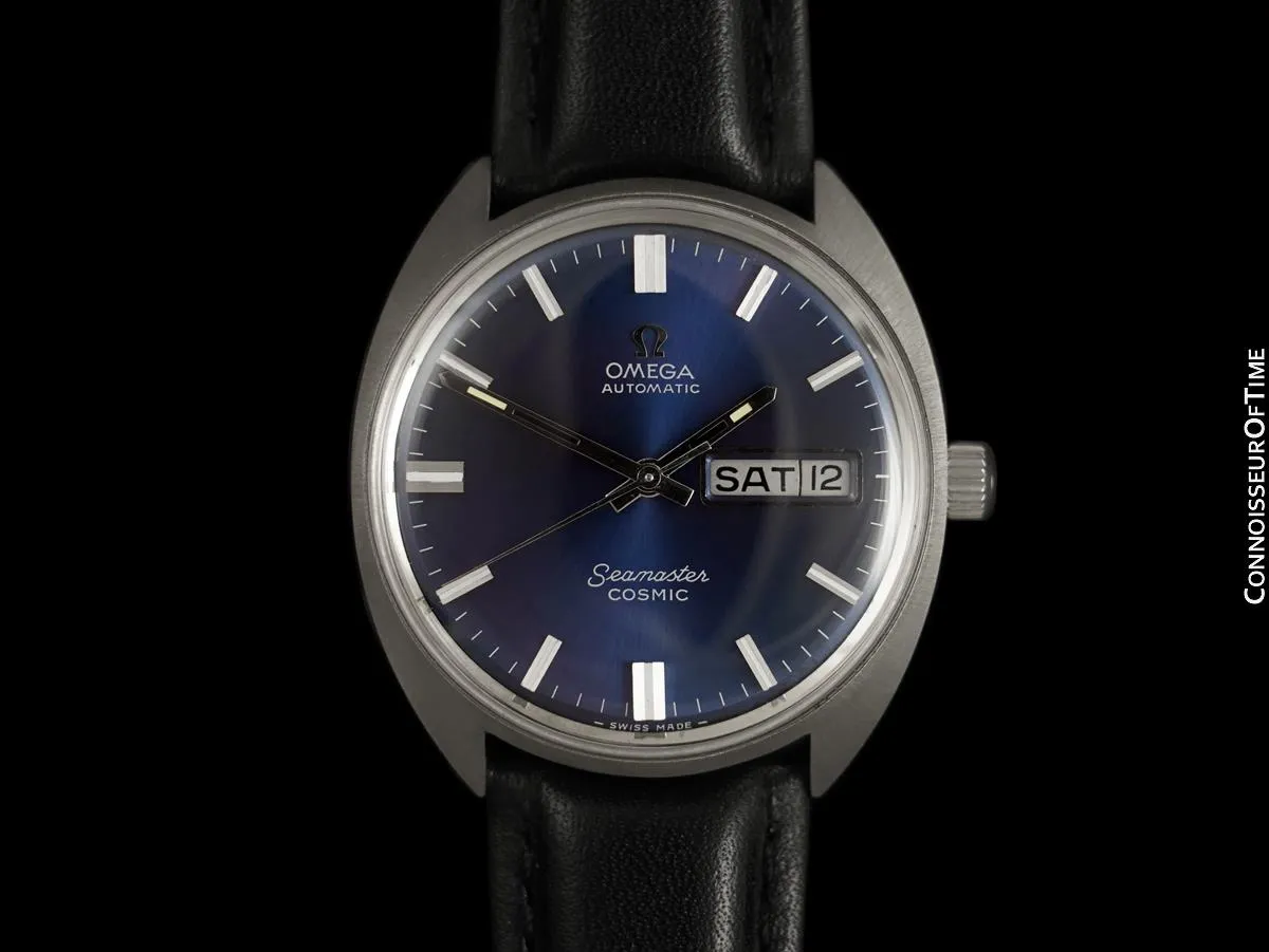 1960's Omega Seamaster Cosmic Vintage Mens Day Date Watch - Stainless Steel