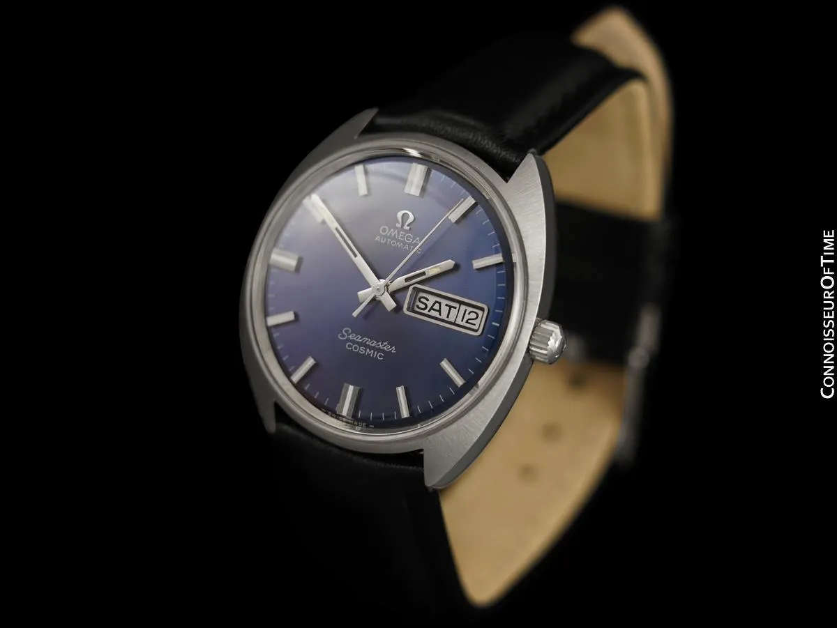 1960's Omega Seamaster Cosmic Vintage Mens Day Date Watch - Stainless Steel