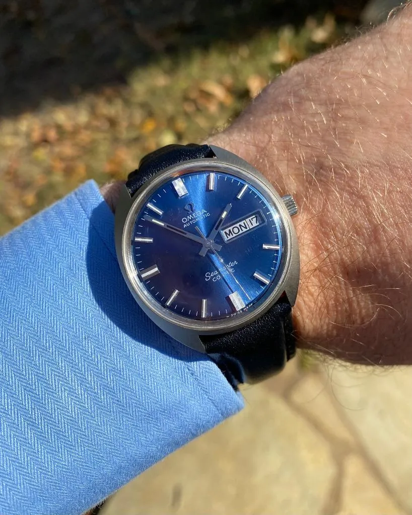1960's Omega Seamaster Cosmic Vintage Mens Day Date Watch - Stainless Steel