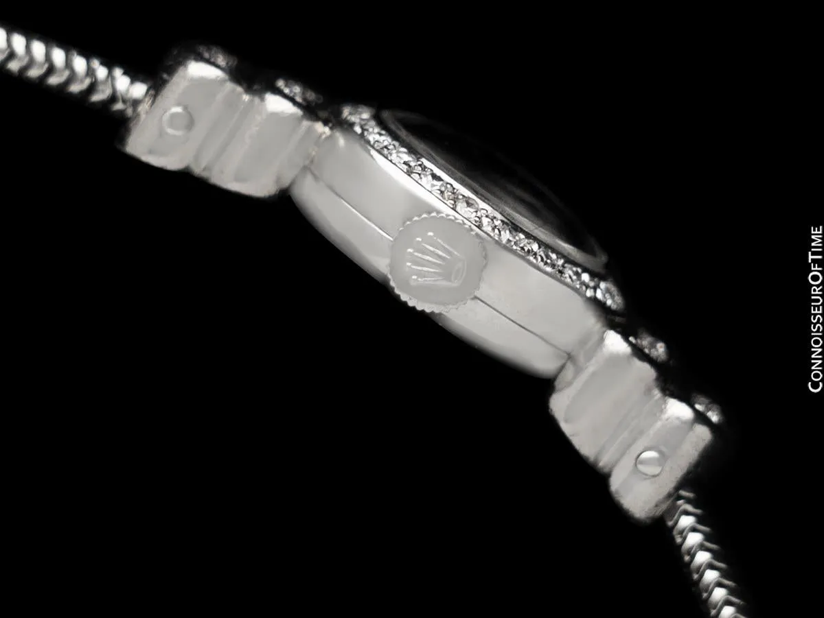 1960's Rolex Ladies Vintage Cocktail Watch - 18K White Gold & Rolex Factory Diamonds