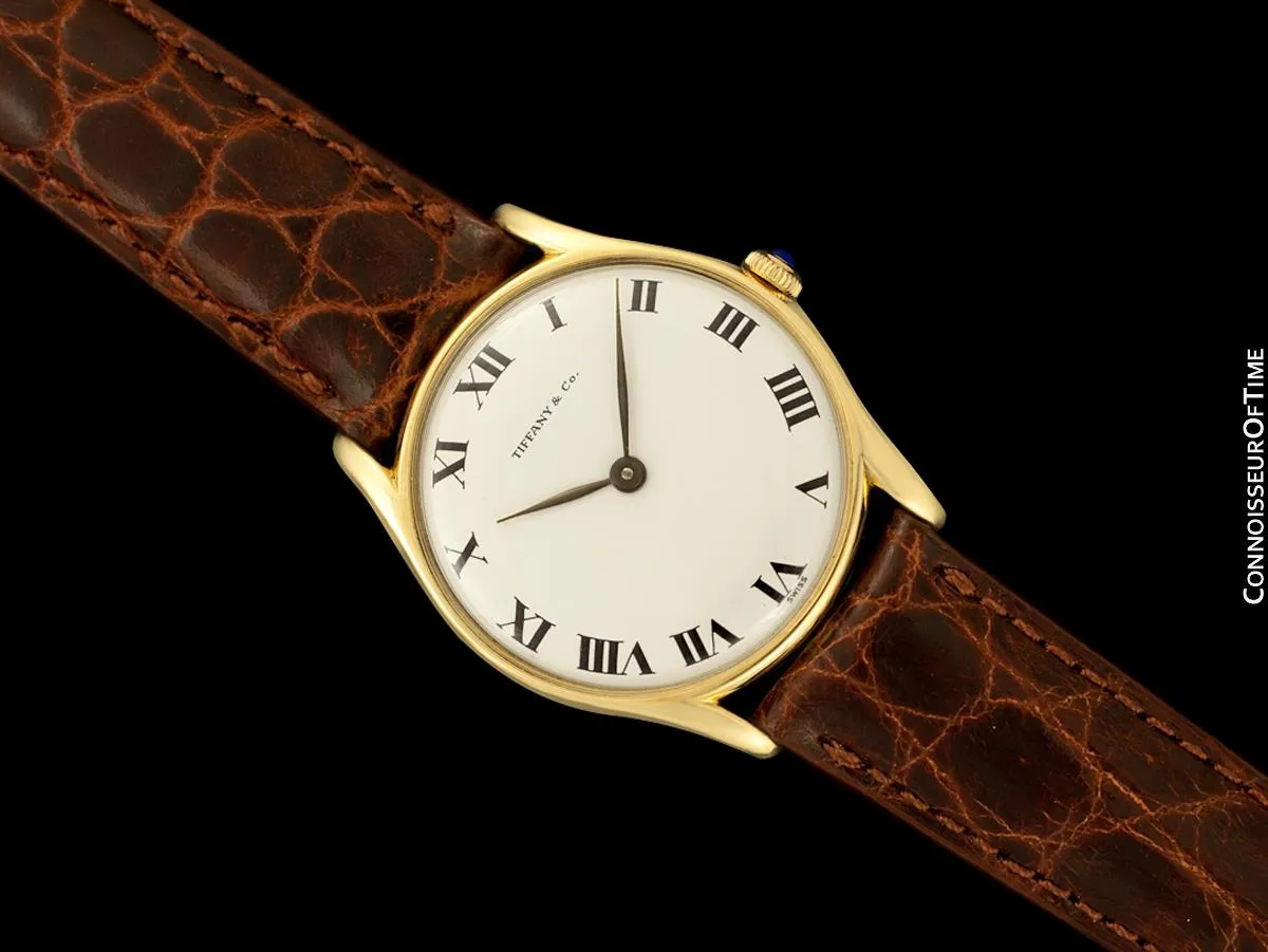 1960's Tiffany & Co. Mens Vintage Handwound Dress Watch - 14K Gold