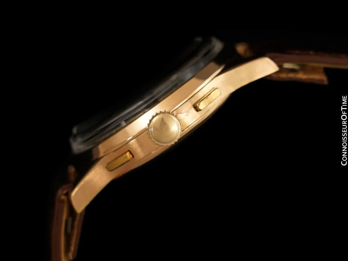 1960's Arsa Large Vintage Triple Calendar Valjoux 72C Chronograph Dato-Compax Watch - 18K Rose Gold