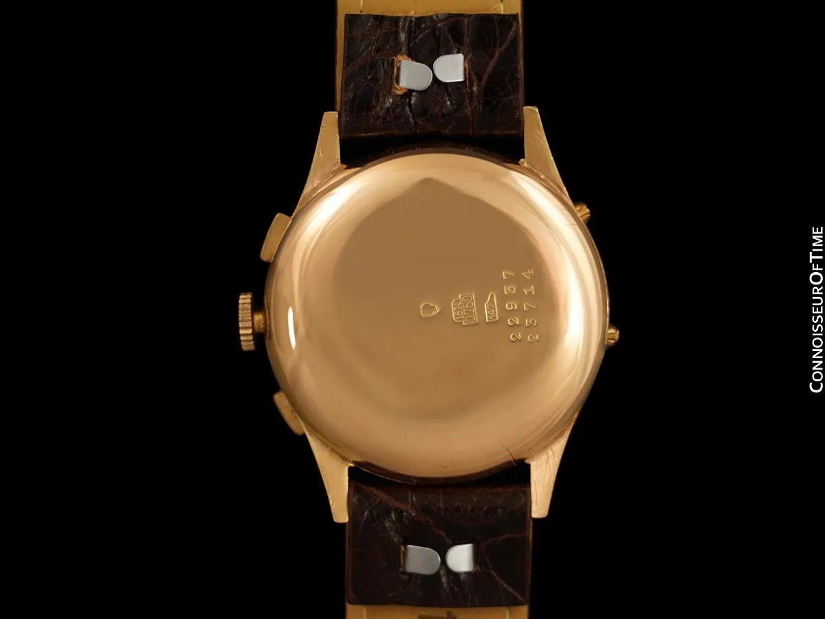 1960's Arsa Large Vintage Triple Calendar Valjoux 72C Chronograph Dato-Compax Watch - 18K Rose Gold