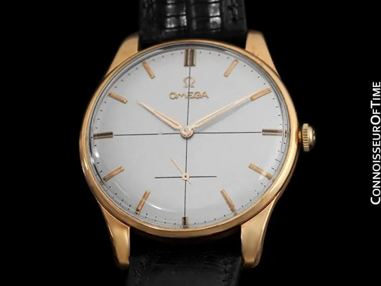1961 Omega Vintage Mens 30T2 Based Dress Watch, Large Size - 14K Rose Gold