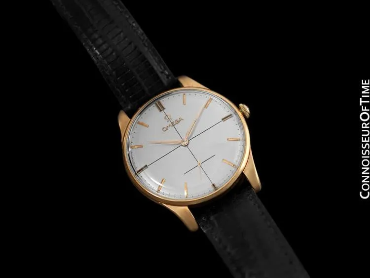 1961 Omega Vintage Mens 30T2 Based Dress Watch, Large Size - 14K Rose Gold