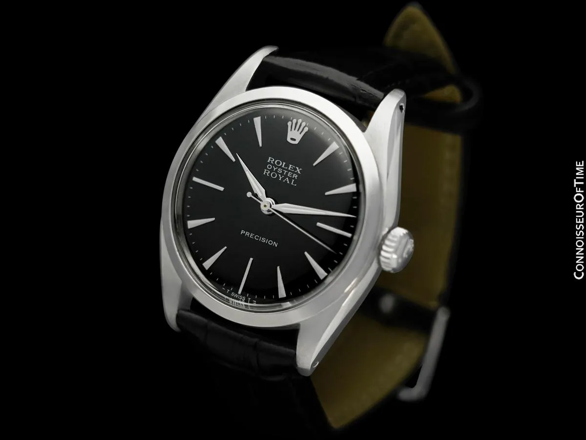 1961 Rolex Oyster Royal Precision Classic Vintage Mens Handwound Watch - Stainless Steel