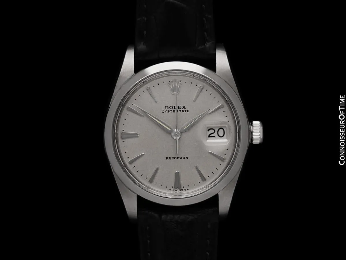 1964 Rolex Oysterdate Vintage Mens Watch with Date - Stainless Steel